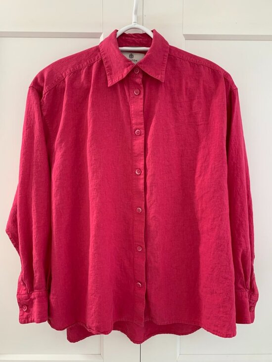 Wilfred Tops - Wilfred Oversized Pink Long Sleeve Shirt Size XS Linen and LENZING Belended